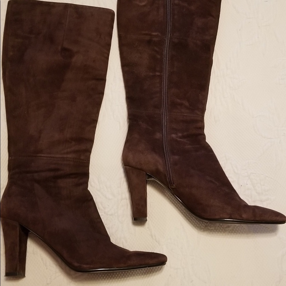 Dark Brown Suede Boots
